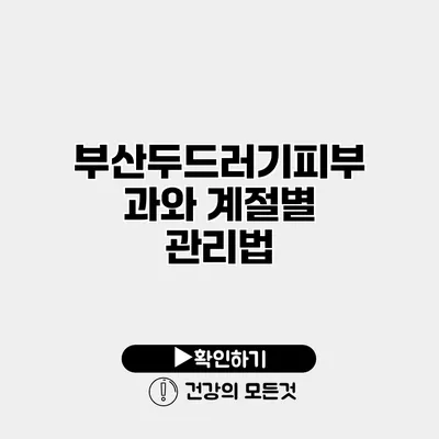 부산두드러기피부과와 계절별 관리법