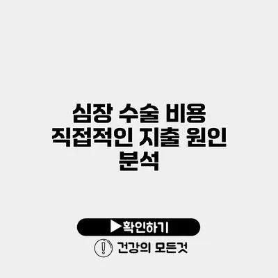 심장 수술 비용 직접적인 지출 원인 분석