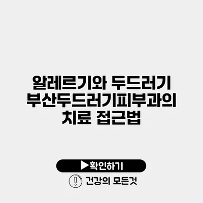 알레르기와 두드러기 부산두드러기피부과의 치료 접근법