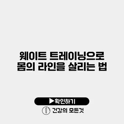 웨이트 트레이닝으로 몸의 라인을 살리는 법