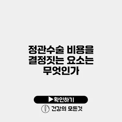 정관수술 비용을 결정짓는 요소는 무엇인가?