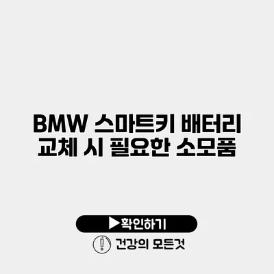 BMW 스마트키 배터리 교체 시 필요한 소모품