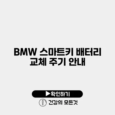 BMW 스마트키 배터리 교체 주기 안내