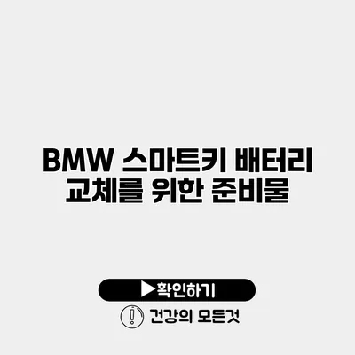 BMW 스마트키 배터리 교체를 위한 준비물