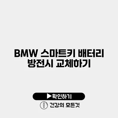 BMW 스마트키 배터리 방전시 교체하기