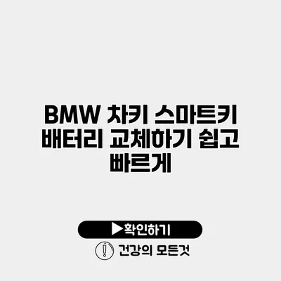 BMW 차키 스마트키 배터리 교체하기 쉽고 빠르게