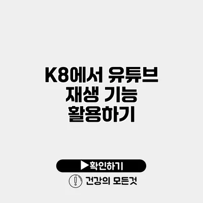 K8에서 유튜브 재생 기능 활용하기