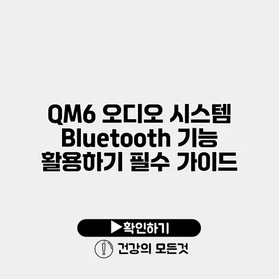 QM6 오디오 시스템 Bluetooth 기능 활용하기 필수 가이드