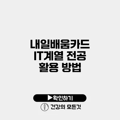 내일배움카드 IT계열 전공 활용 방법