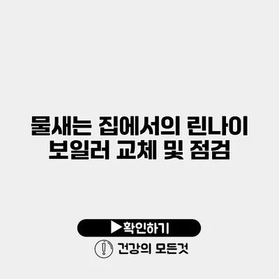 물새는 집에서의 린나이 보일러 교체 및 점검