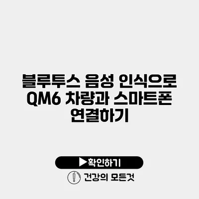 블루투스 음성 인식으로 QM6 차량과 스마트폰 연결하기