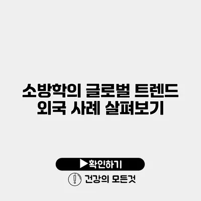 소방학의 글로벌 트렌드 외국 사례 살펴보기