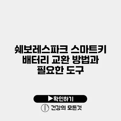 쉐보레스파크 스마트키 배터리 교환 방법과 필요한 도구