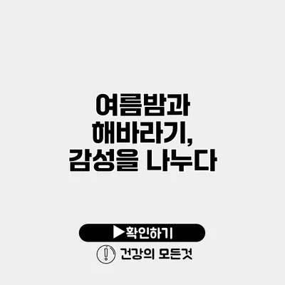 여름밤과 해바라기, 감성을 나누다