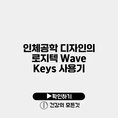 인체공학 디자인의 로지텍 Wave Keys 사용기