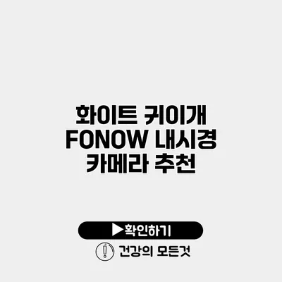 화이트 귀이개 FONOW 내시경 카메라 추천